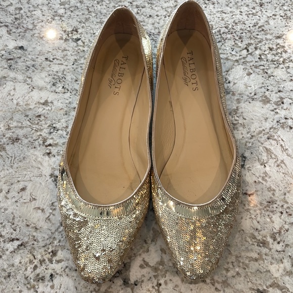 Talbots Ballet Flats Reese 1 Gold Leather Bottom Slip On Shoes Size 8.5M - Picture 7 of 11